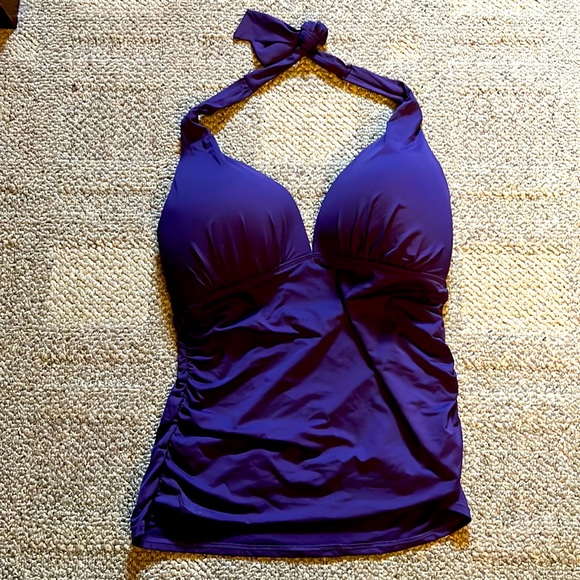 Ralph Lauren Other - NWT Ralph Lauren eggplant purple swim tankini top slimming tummy control 16